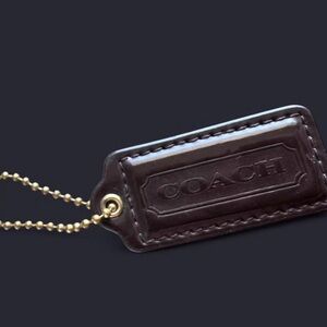 Coach Dark Brown Leather Key Holder